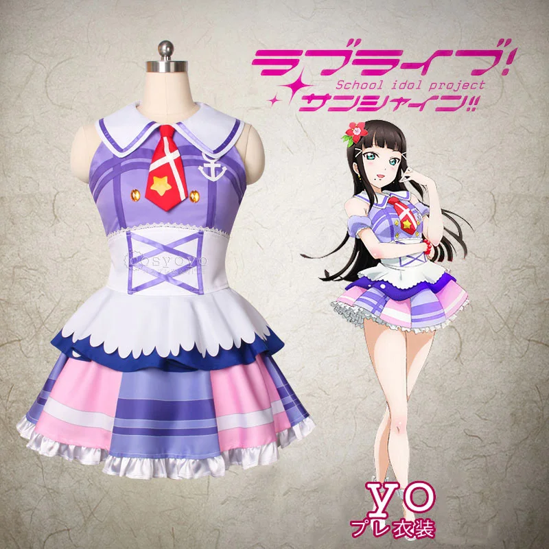 

Anime! LoveLive! Sunshine!!Aqours Kurosawa Dia sj Uniform Lolita Lovely Maid Dress Cosplay Costume For Women Free Shipping
