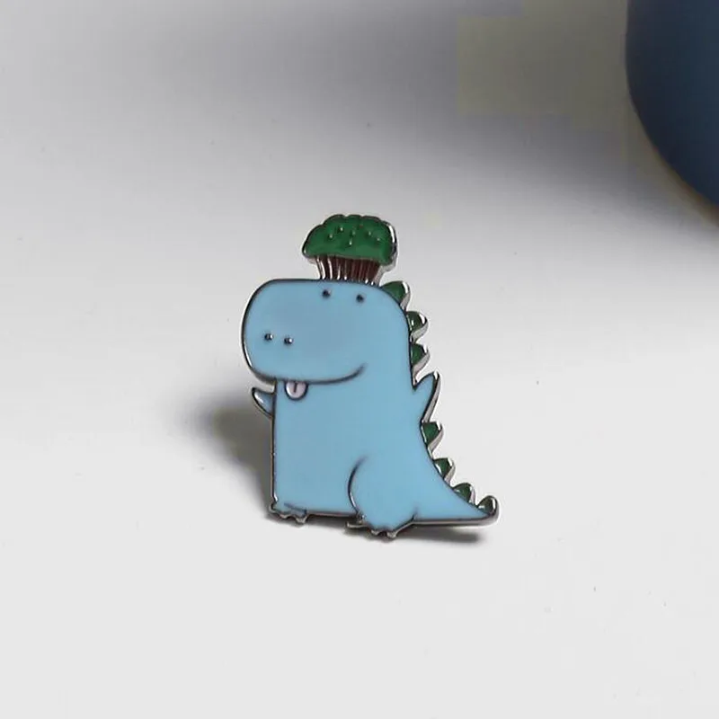 Timlee X079 Free shipping Cartoon Cute Personality Animal Dinosaur Alloy Brooch Pins Originality Accessories Wholesale | Украшения и