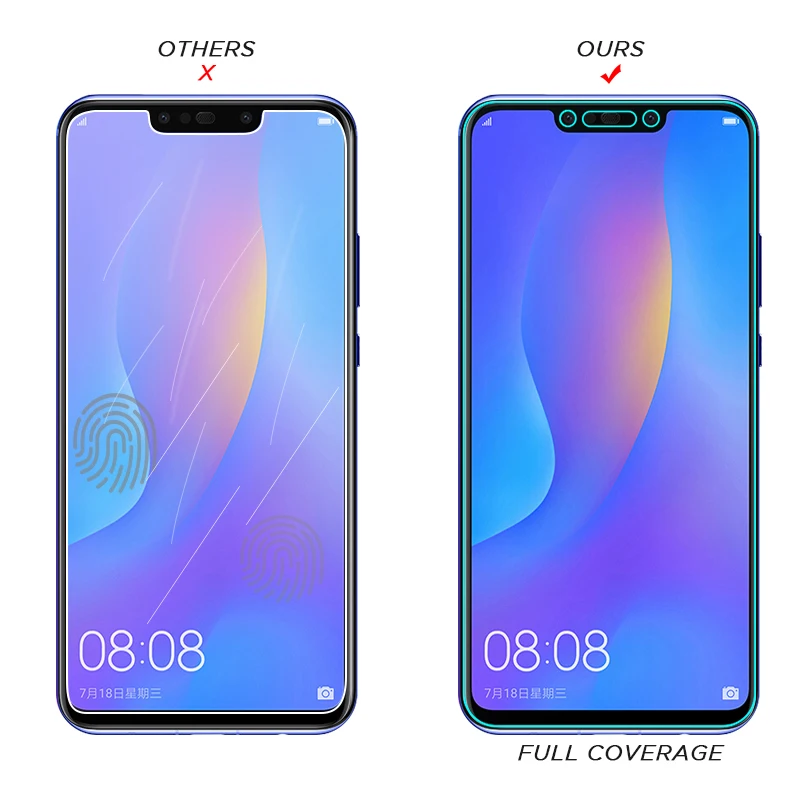 Ультратонкое прозрачное закаленное стекло для Huawei Nova 3 9H полное покрытие 3i 3E 2S Lite