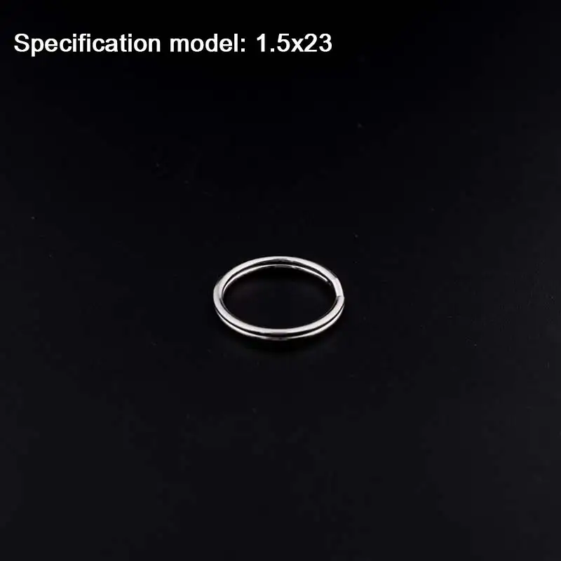 1.5x23mm Брелок аксессуары Горячая Распродажа популярный высококачественный брелок из нержавеющей стали 10 шт./партия брелок 8 размеров круглый - Цвет: 1.5x23mm