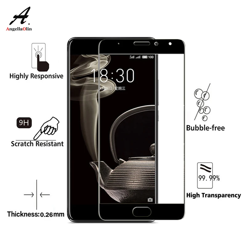 Закаленное стекло 9H с полным покрытием для Meizu Pro 7 m5s 15 m6s note m5 6 Plus m6 чехол защитной
