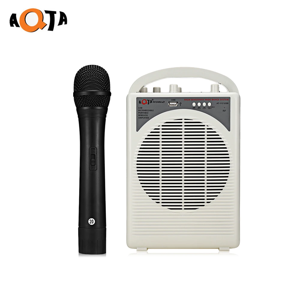 AQTA AT 112USB портативный голосовой усилитель беспроводной ручной микрофон для Guider