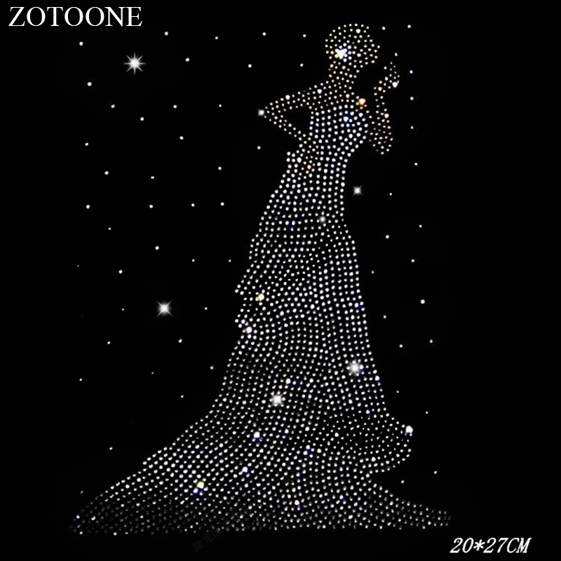 ZOTOONE Женские свадебное платье Cyrkonie прозрачные стразы ”из страз горячей фиксации