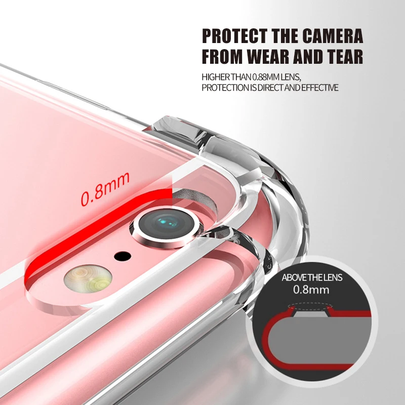 Прозрачный защитный чехол из мягкого ТПУ для Iphone 6S 6plus 6splus 7plus 8plus X XS XR XSMax SE 5S |