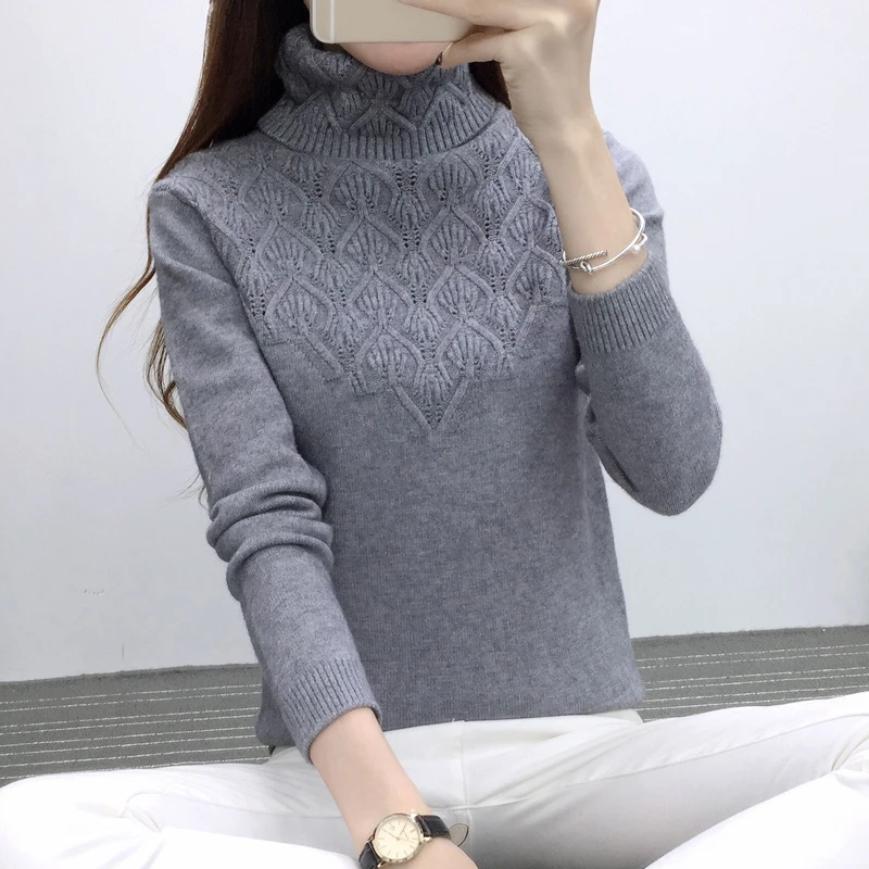 2020 Spring Lcybhe Long-sleeved Women's turtleneck Pullover women sweat female sweater | Женская одежда