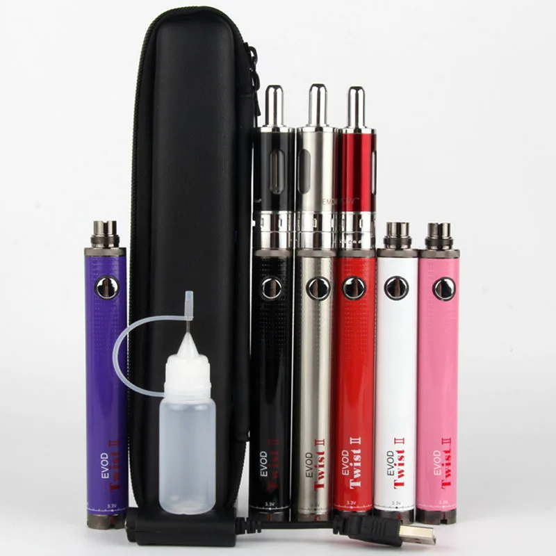 EVOD Twist2 батареи 1600 мАч электронная сигарета starter kit с контроля потока воздуха танк