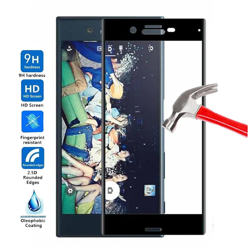 

2.5D 9H полное покрытие закаленное стекло для Sony Xperia X Compact F5321 Защитная пленка для экрана для Sony X Compact