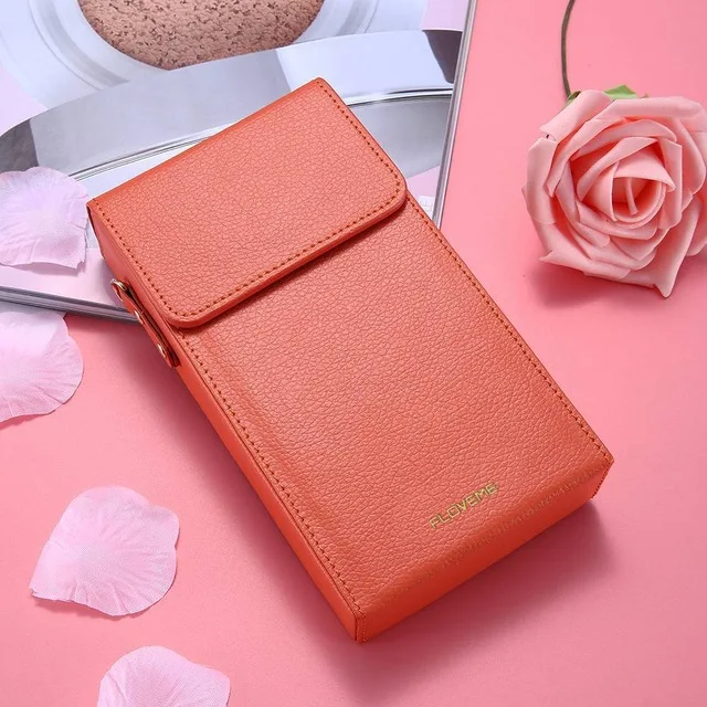 Orange Универсальный кожаный чехол FLOVEME для iPhone 4S, 5, 5S, 6, 6 S, 7, 8 Plus, X, samsung, Xiaomi, сумка на плечо, карман, кошелек, чехол - Цвет: Orange