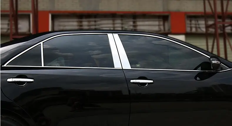 Авто среднего окна наличники столб Накладка для Toyota Camry 2012-, 6 шт./компл., нержавеющая сталь, автомобильные экстерьер аксессуары
