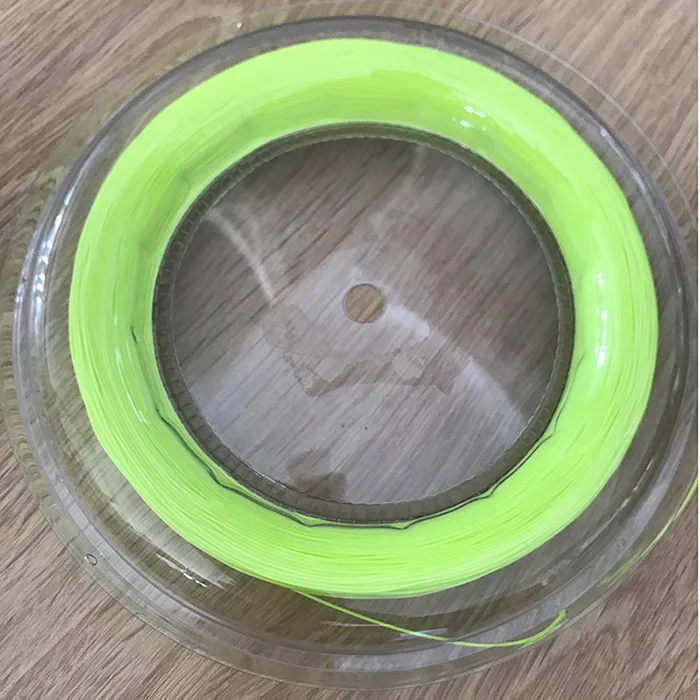 Fluorescent Yellow POWERTI 3 катушка/лот 0,69 мм бадминтонская ракетка 200 м Катушка для спортзала бадминтон струна хорошего качества как BG65 PX95 - Цвет: Fluorescent Yellow