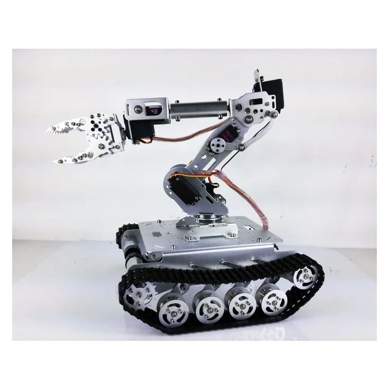 Амортизатор rc Танк Автомобиль WiFi+ 7-DOF рука робота захват+ 7 шт. MG996R Servos TS100 Смарт RC робот танк комплект
