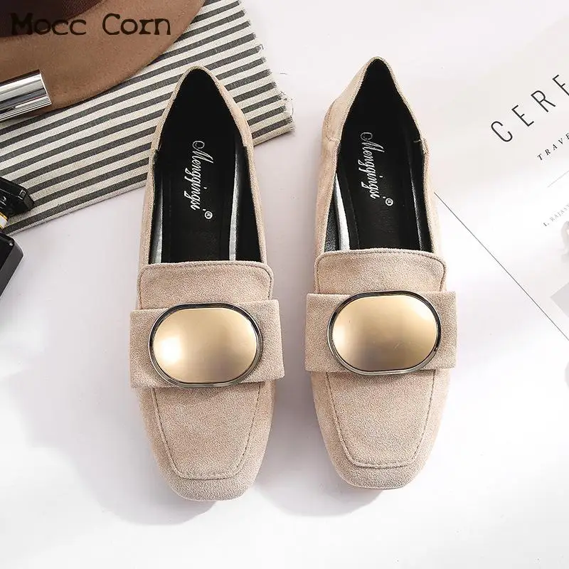 Женская обувь на плоской подошве Повседневная замшевая без застежки Лоферы