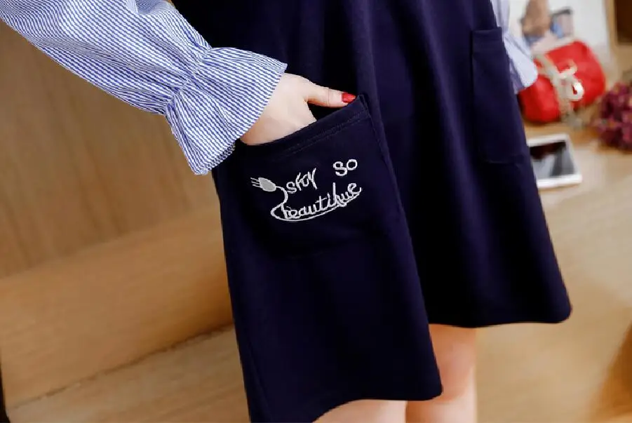 2017 г. новое поступление Полный длиной выше колена мини трапециевидной формы с