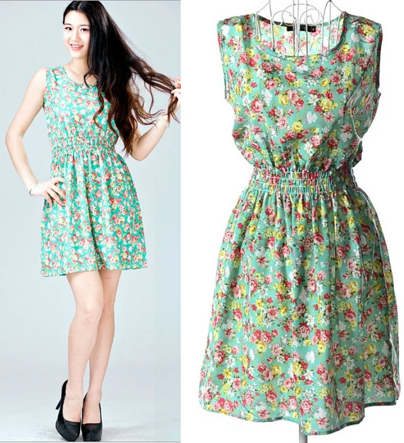 Женское шифоновое платье футляр с принтом без рукавов лето 2019|dress for|tank dressdress for women