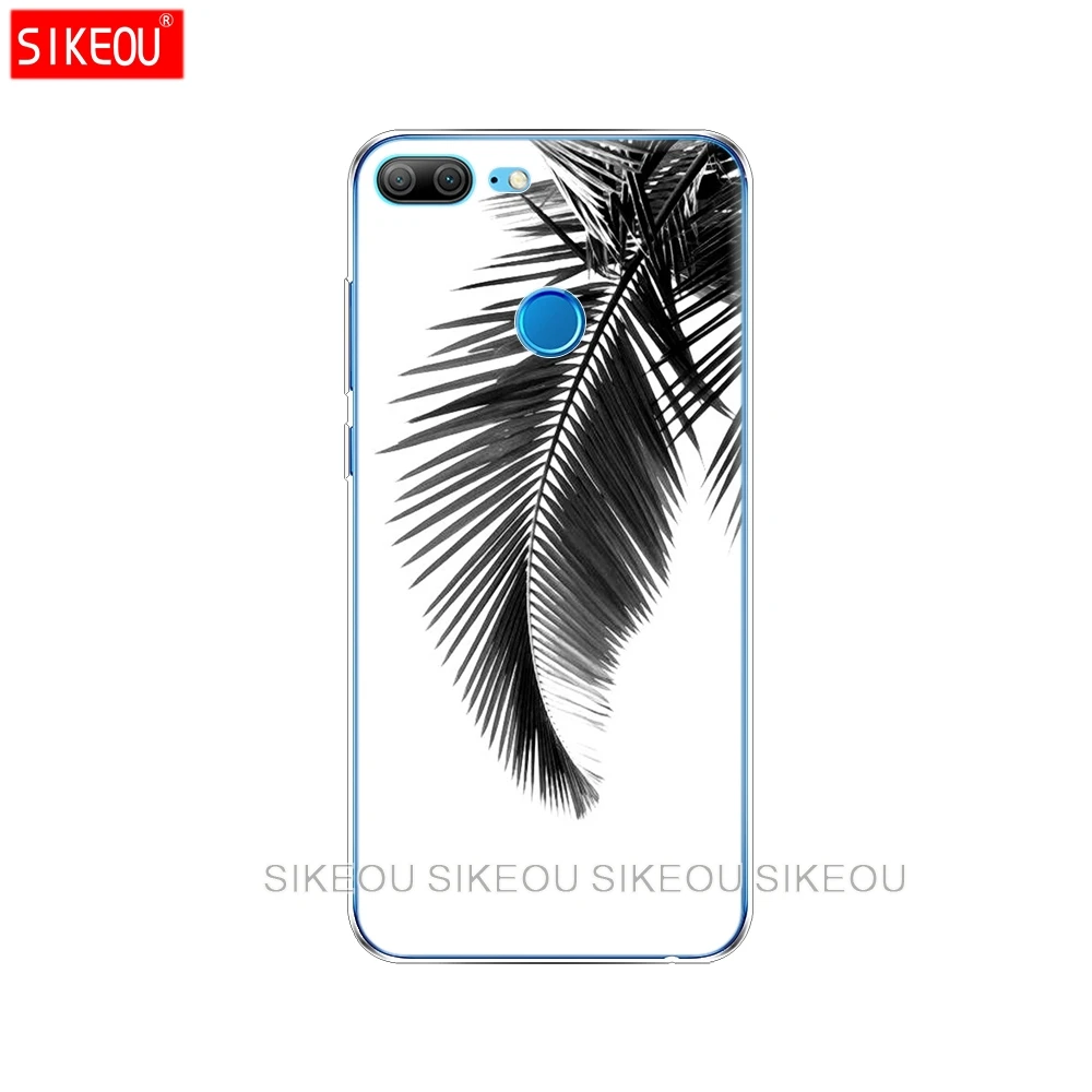 Силиконовый чехол для Huawei Honor 10 V10 3c 4C 5c 5x 4A 6A 6C pro 6X 7X 6 7 8 9 LITE черный белый с пальмами