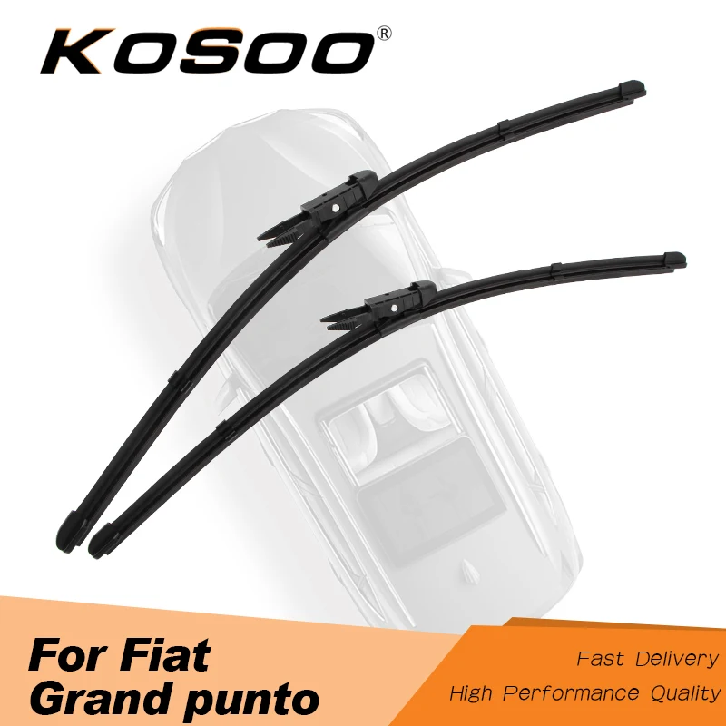 

KOSOO For Fiat Grand Punto 26"+15" 2005 2006 2007 2008 2009 2010 2011 Car Windscreen Wiper Blades Fit Pinch Tab Arms Accessories