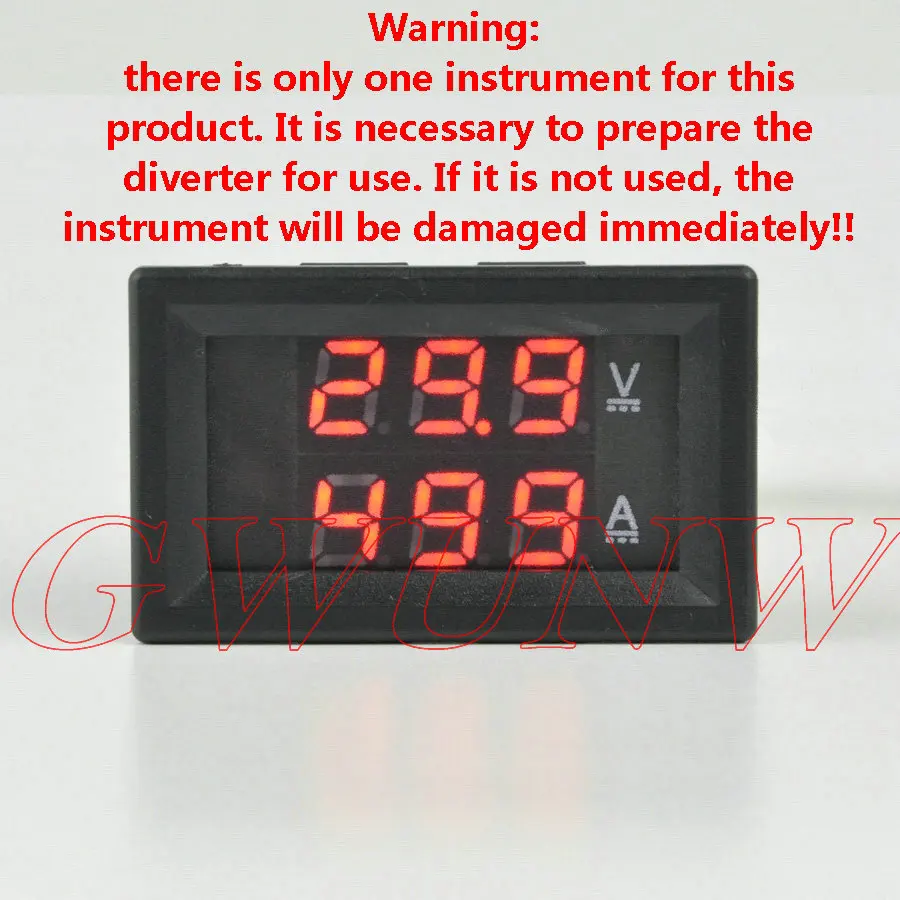 GWUNW BY32A 30V 20A-500A постоянного тока светодиодный 3 Бит Напряжение амперметр переменного тока тестер Вольтметр двойной светодиодный [* должен иметь шунта в использовании*] - Цвет: red and red