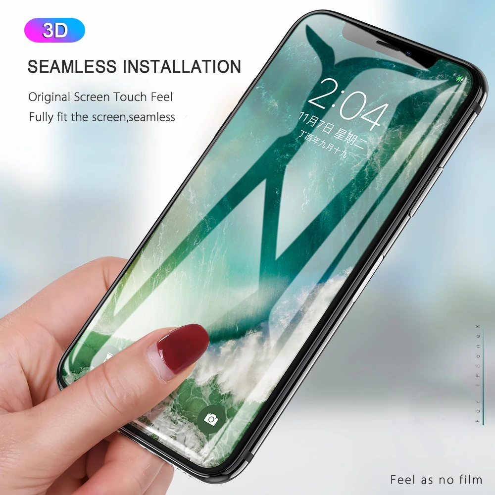 HOCO для Apple iPhone X 10 Full HD закаленное Стекло фильм Экран протектор Защитная 0 2 мм 3D