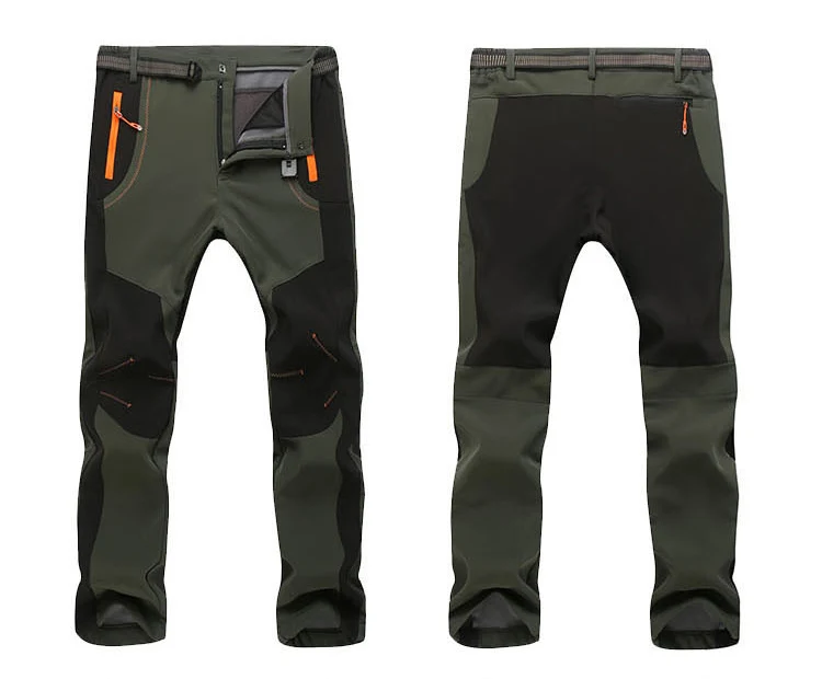 LOMAIYI 5XL мужские теплые зимние брюки, мужские брюки-карго с флисовой подкладкой, мужские водонепроницаемые брюки, мужские Стрейчевые повседневные рабочие брюки AM110