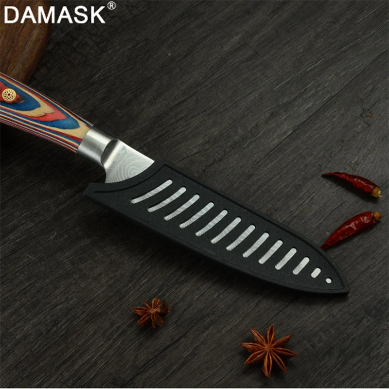 DAMASK Дамасские Ножи японский кухонный нож Pakka Деревянная ручка 67 слоев VG10