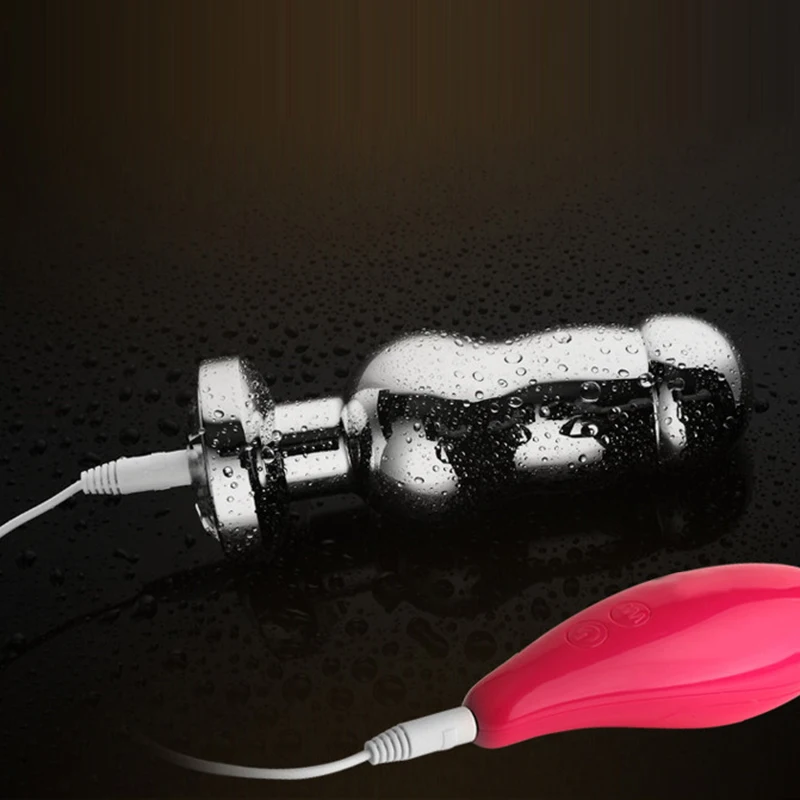 Anal Beads Prostate Massager Plug Vibrator Stainless Steel Vibrating Butt Male Masturbation Sex Toys A3 | Красота и здоровье
