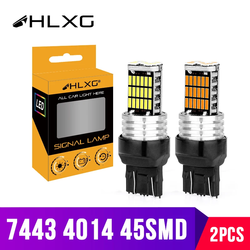 4014 45SMD T20 7443 7440 W21W WY21W светодиодный W21/5 W Автомобильные фары стоп-сигнал для поворота лампа задние фары люсис привело para Авто 12V hlxg 2 шт