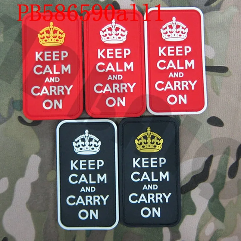 

3D PVC patch Keep Calm and Carry on United Kingdom Morale