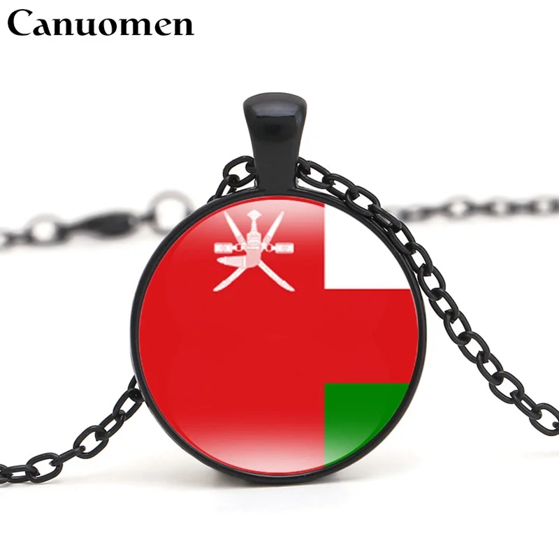 Oman-Black Canuo, мужской кулон в форме флага, ожерелье, Западная Азия, страна ОАЭ, Оман, Джордан, любовь в родном городе, мужские, Женские Ювелирные изделия - Окраска металла: Oman-Black