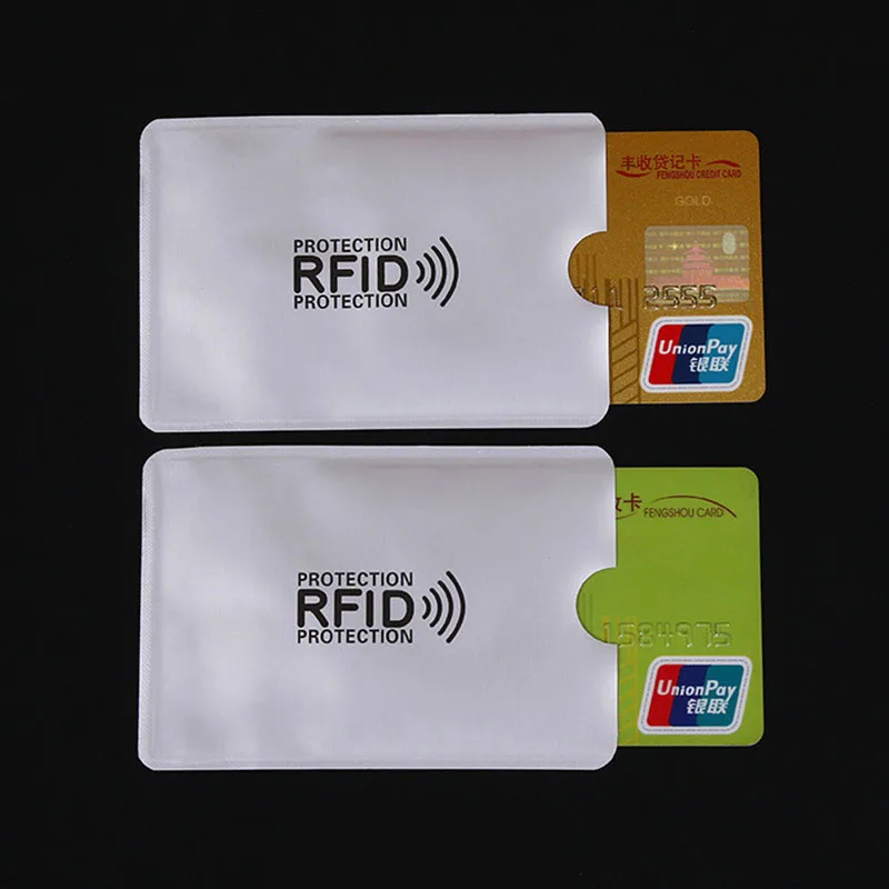 200 Pack RFID Blocking Sleeves Anti Theft RFID Card Protector RFID Blocking Sleeve Identity Anti-Scan Card Sleeve