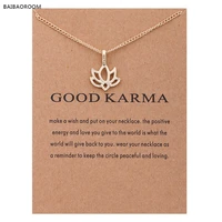 fashion jewelry good karma happy lotus choker necklace