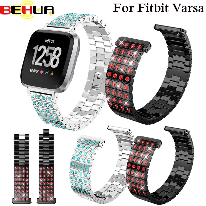 Браслет с кристаллами для Fitbit часы versa ремешок на запястье умные аксессуары