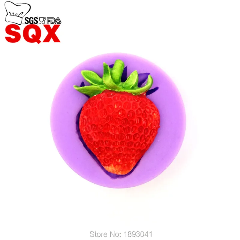 Милая форма для торта в виде клубники с мастикой шоколада кухонный силиконовый