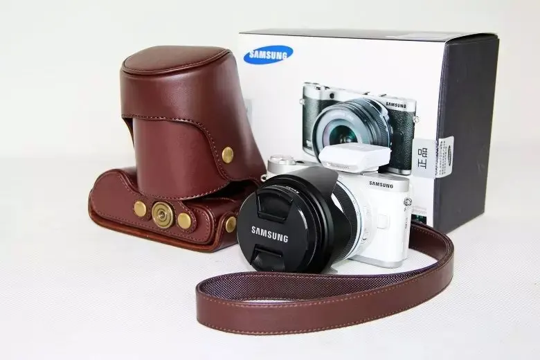 Винтажная кожаная сумка для камеры Samsung NX300 чехол с плечевым ремнем из