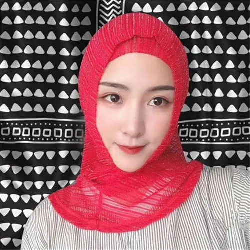 2 Pieces Amira Hijab Womens Muslim Hijab Islamic Scarf Shining Scarf Breathable Summer#YS659