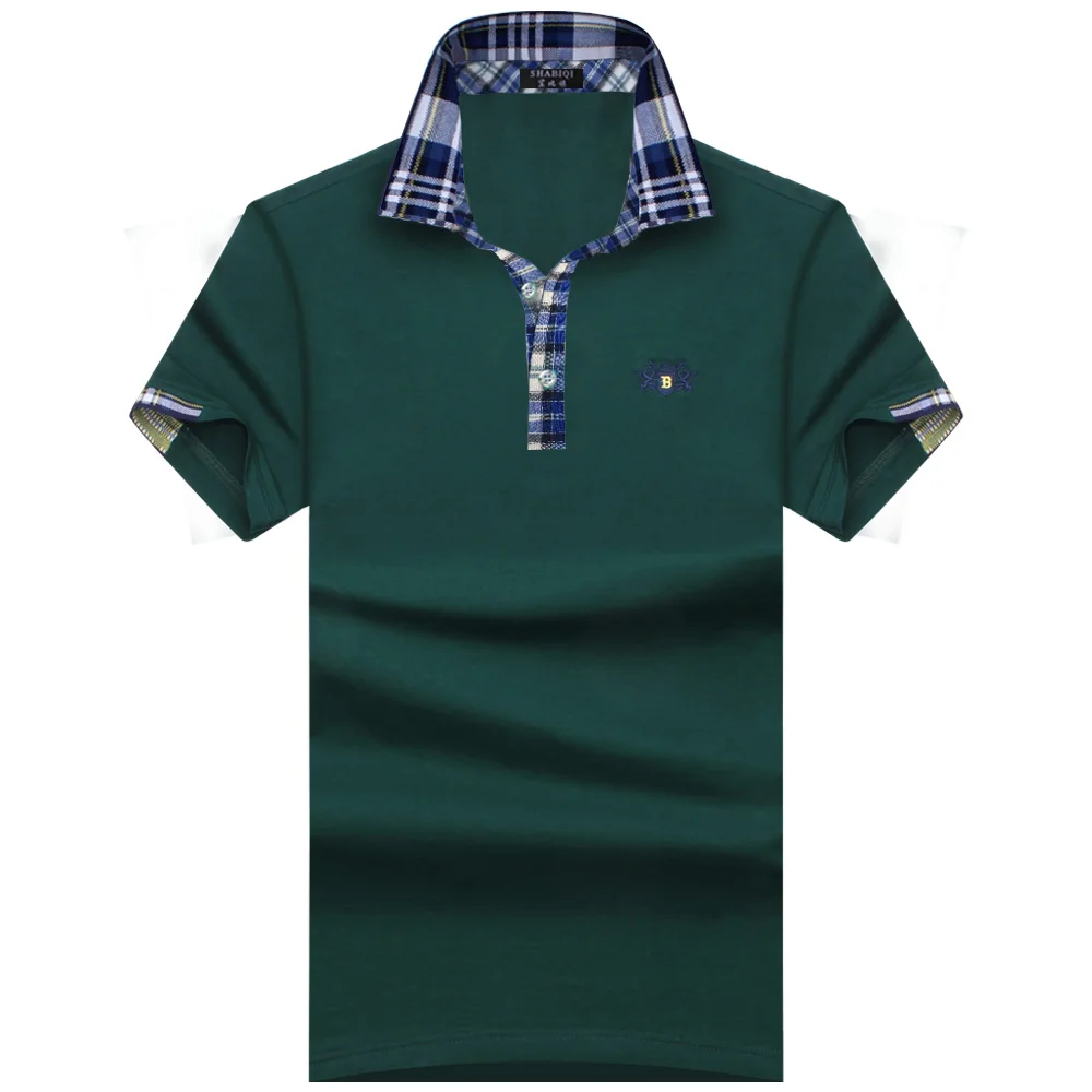 

SHABIQI Classic Brand Men shirt Men Polo Shirt Men Short Sleeve Polos Shirt Cotton & Breathable Polo Shirt Plus Size S-10XL