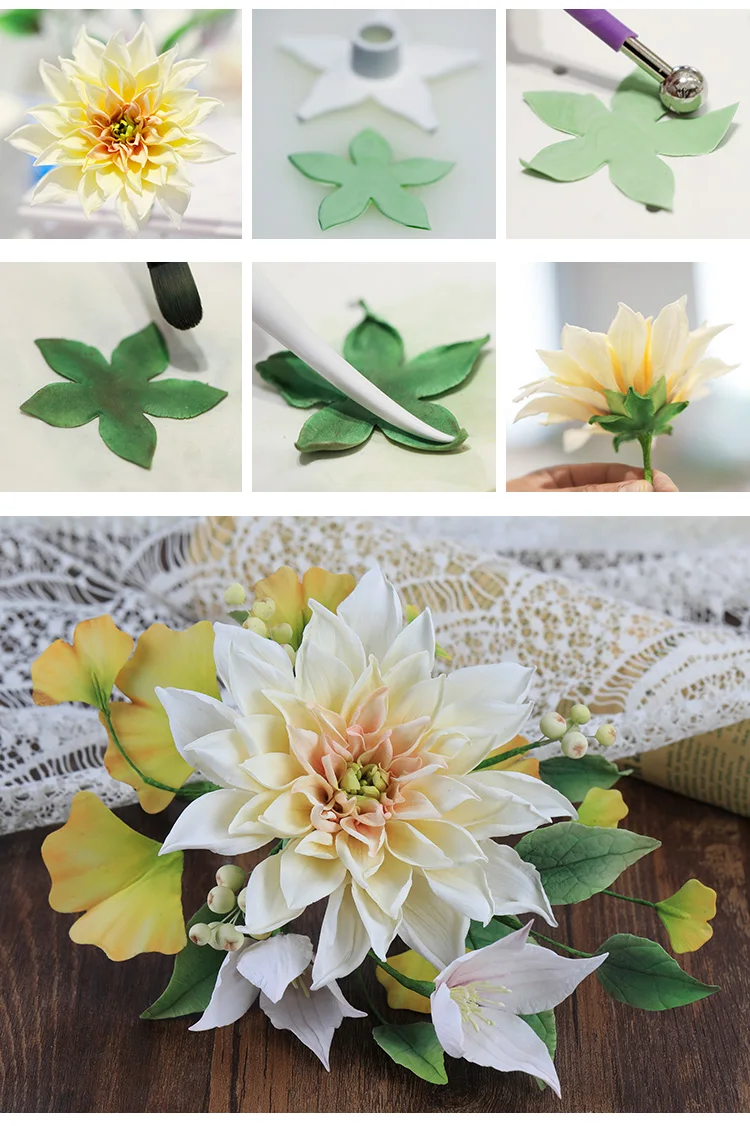 Dahlia Подсолнух veiners Сахар Форма для торта из мастики инструмент для мастики