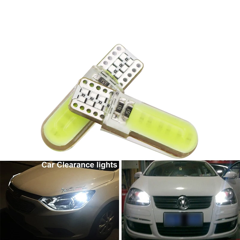 2x T10 5W5 W5W светодиодный COB для автомобилей интерьерный светильник 12В 12SMD авто