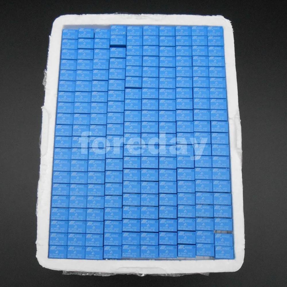 400 шт. новые оригинальные SONGLE Реле питания SRS PCB 6 контактов синий 9 В SRS-09VDC-SL SRS-9VDC-SL 400 шт./лот 6 P * FD393X400