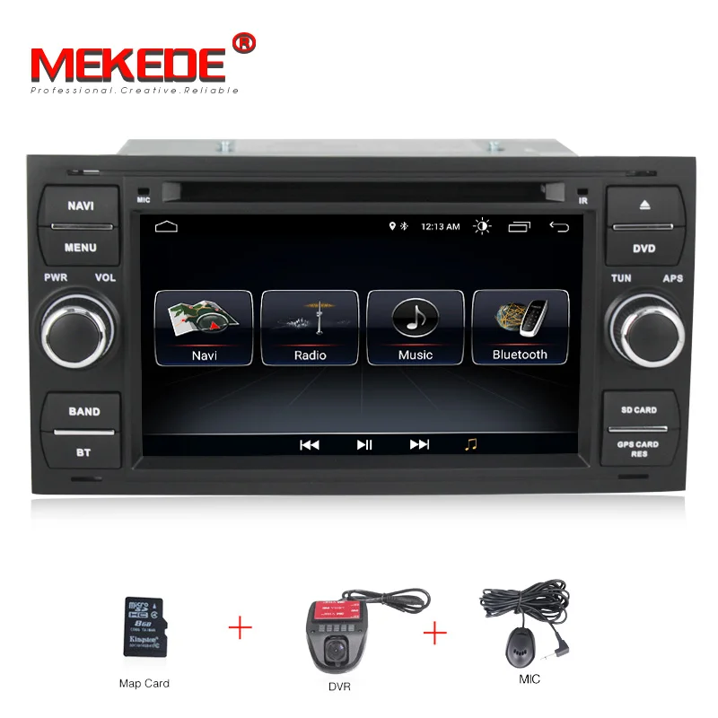 add dvr MEKEDE Quad core android 8,1 автомобиля gps dvd радио плеер для Ford C-Max Connect Fiesta Fusion Galaxy Kuga Mondeo S-Max Focus - Цвет: add dvr