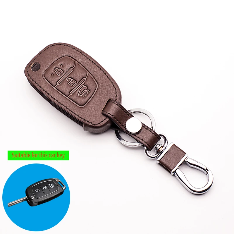Высокое качество кожаный чехол для ключей для hyundai i10 i20 i30 HB20 IX25 IX35 IX45 3 кнопки складной пылеуловитель аксессуары для автомобильных ключей