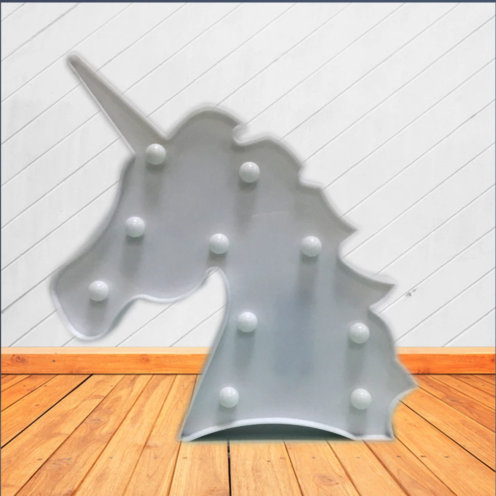 Голова Единорога лампа Led ночник животное шатер лампы на стену для детей спальня