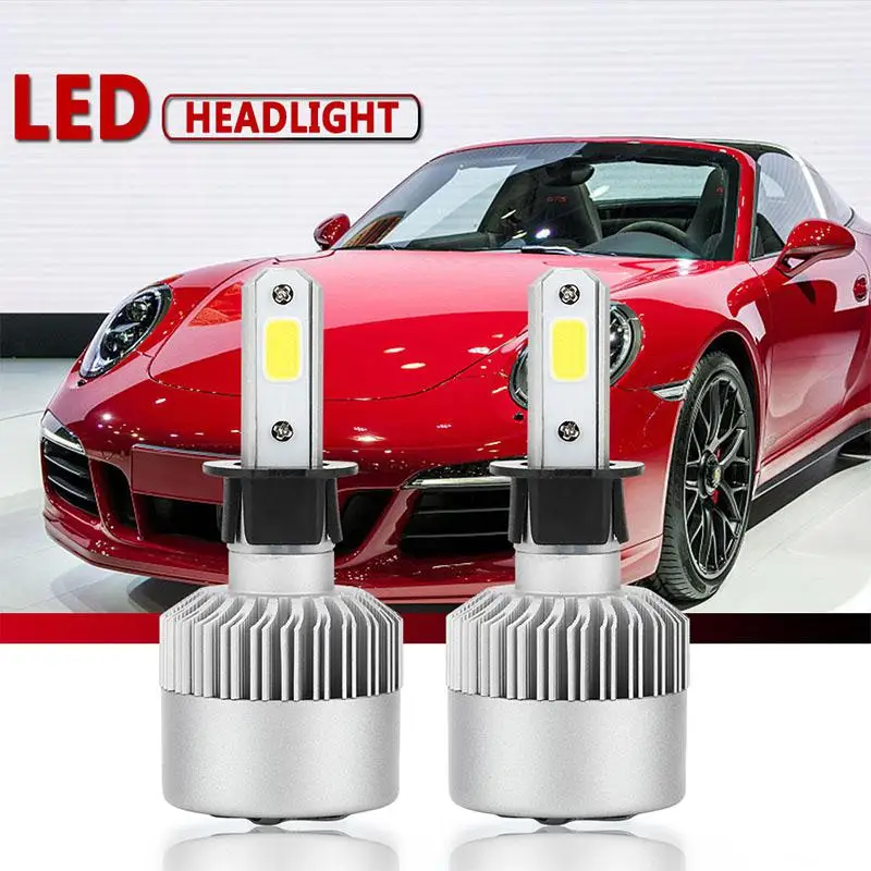BEESCLOVER 1 пара H3 Авто S2A 6500 К фар автомобиля луковицы 72 Вт 8000LM стайлинга автомобилей