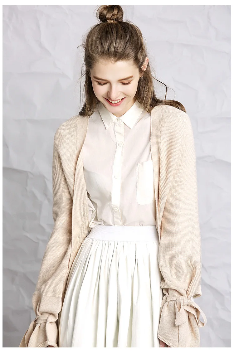 2017 Женщин Весной Кардиганы С Длинным Рукавом Лук Открытым Стежка Случайные