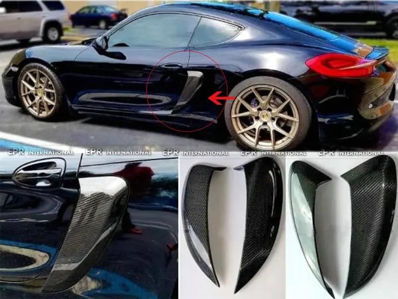 Автомобильный Стайлинг для Porsche 981 Cayman углеродное волокно боковой Впускной