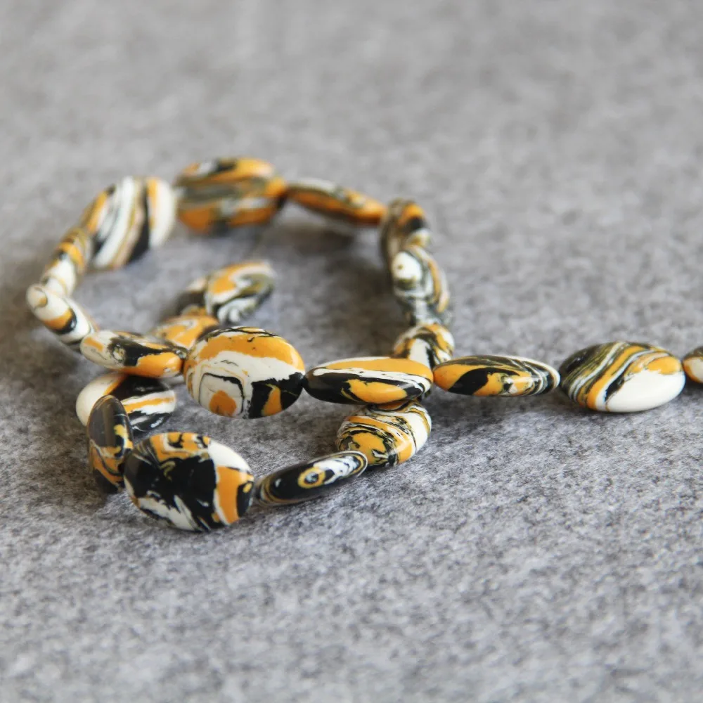 New For Necklace&ampBracelet 10*14mm Natural Tiger-stripe Turkey Stone Beads Accessory Parts DIY Howlite Loose Jewelry 15inch | Украшения и