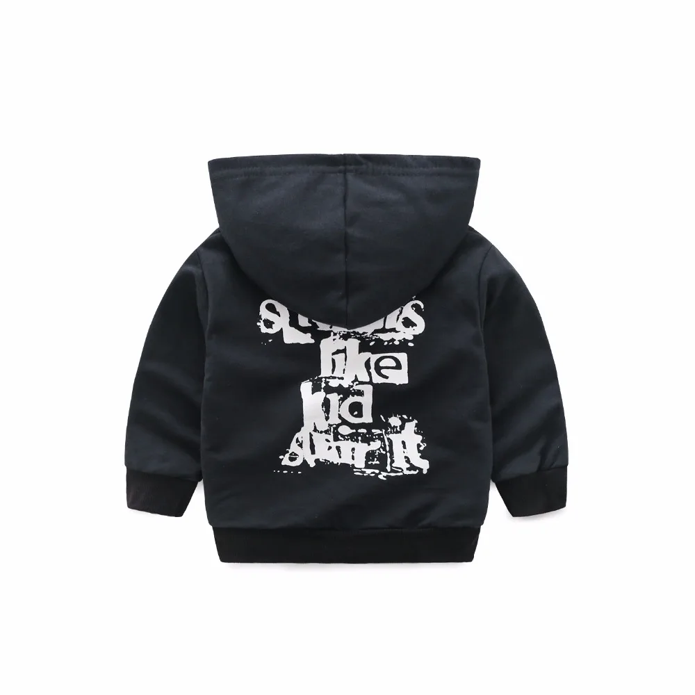 Kimocat Children's wear boys' black suit autumn hoodie gradual change jeans two pieces of children's |