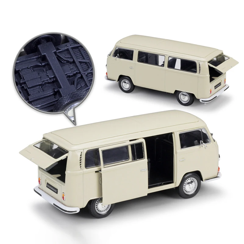 Welly 1:24 Литой Автомобиль VW TYPE 2 T2 BUS MPV VAN Cars металлический сплав автомобиль