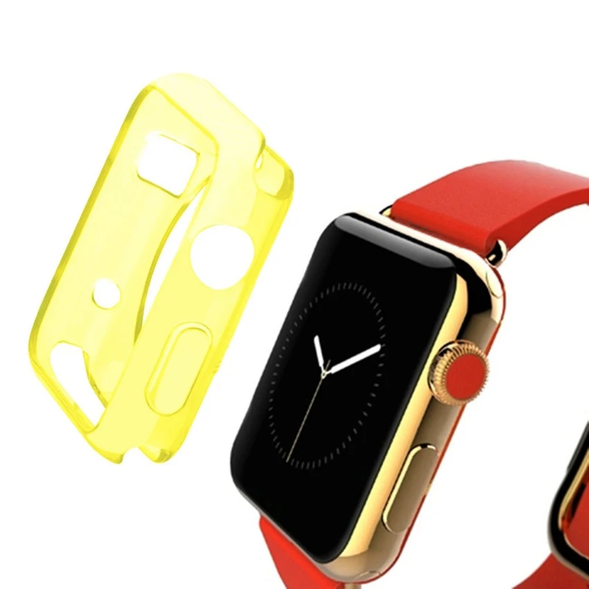 Ультратонкий Силиконовый ТПУ защитный чехол для Apple Watch Series 1 2 3 38 мм 42