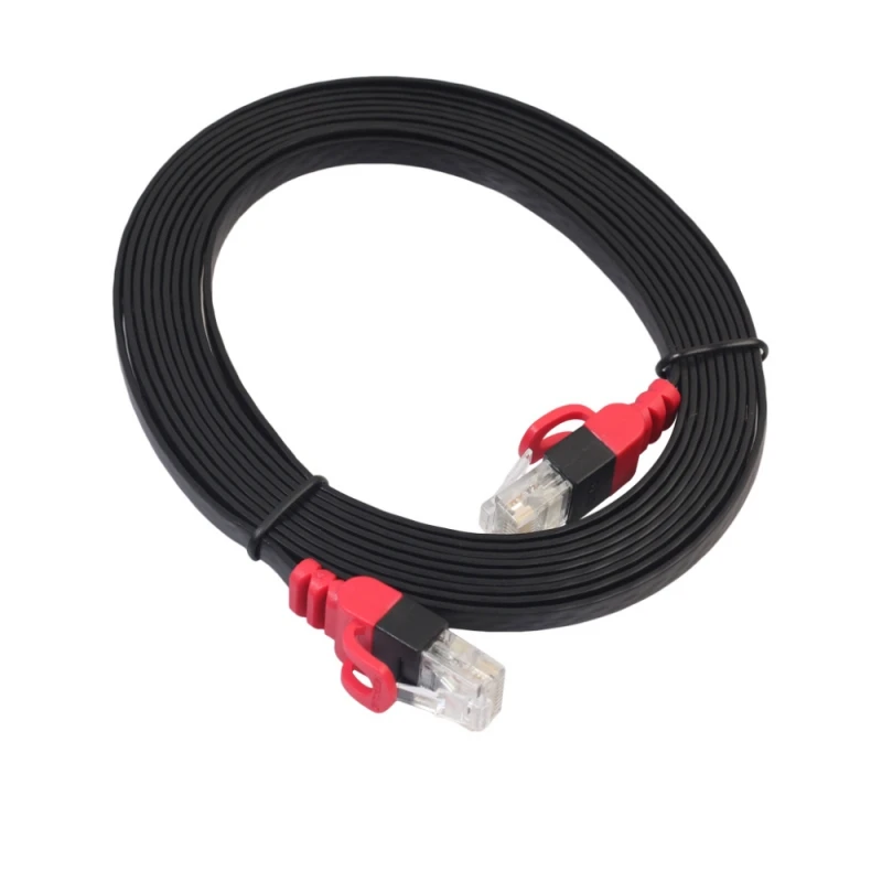 

REXLIS Cat6 Gigabit Unshielded Flat Network Cord 50cm 1m to 20m Cable CAT6 Flat UTP Ethernet Network Cable RJ45 Patch LAN Cables