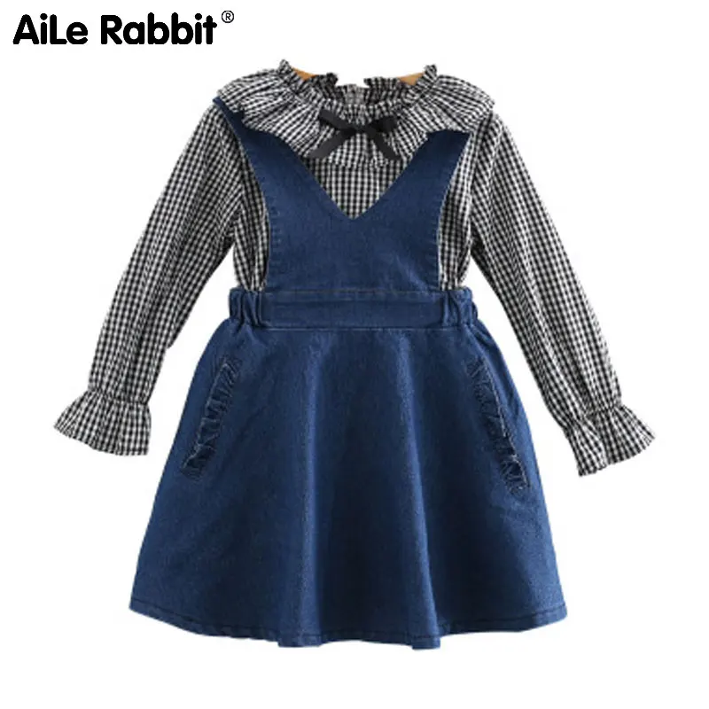Детская осенняя одежда AiLe Rabbit Новое поступление 2018 комплект для девочек